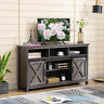 Dj0100 Silyinteres Farmhouse Sliding Barn Door Tv Stand Cabinet For In