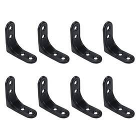 Dt0525 Dnyta 8pcs Stainless Steel L Shape Shelf Bracket 2 Inch -a-black