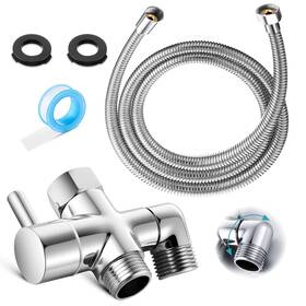 Dr-dreyoo-1996 Dreyoo Solid Brass 3 Way Shower Arm Diverter 5.16 Inch X 8.27 2.36 Silver