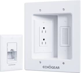 Egav-cmiwp2 Echogear Tv Cord Hider For Wall Mounted - Dual Outlet In Cable Managemen