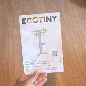 Ecotiny Hw273 Tv Floor Stand White Cable Management For Tvs Up To 65 In