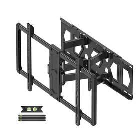 Ekieudl 726084682566 Ultra-slim Retractable Full Motion Wall Mount For 37 Inch To 90 Tvs With Arti