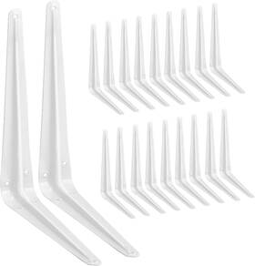 Eledom 737311206592 20 Pack Shelf Brackets 10 Inches White Heavy X 8 Inch-