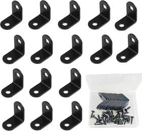 7382643766 Elimeta L Bracket Corner Brace Joint Right Angle 90 Degree Black 1inch