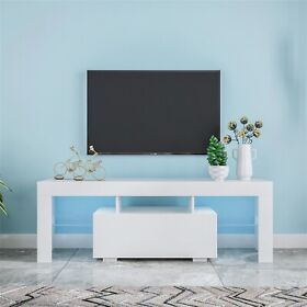 Yd2154889sg Entertainment Tv Stand Large Base Cabinet With Led Strip Light Rgbw