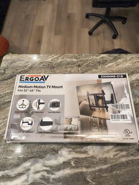 Ermmm9-01b Ergoav Medium Motion Tv Mount For 32 Inch To 65 Tvs With Tilt And Swivel Functions