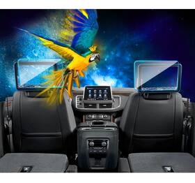 Zbeu0144 Eueky 2023 2024 Gmc Yukon Dual 12.6-inch Rear-seat Screen Protector Rear Tv Tempere