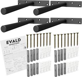 Hfsb-8 Evald Heavy Duty Floating Shelf Bracket 8-inch 8 Inch Black