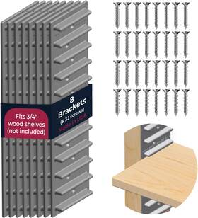 Ezstudrack Ezsr8g-usa Made In Usa Adjustable Shelf Brackets 8-pack 4 Pairs Easy-to-adj