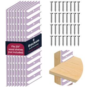 Ezstudrack Ezsr8w-usa Made In Usa Adjustable Shelf Brackets 8-pack 8 Pack White-8pack