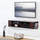 Fds212001wb Fitueyes Brown Wall Mounted Tv Stand Av Shelf 611550179551
