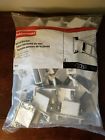 Fg3d32lwwht Rubbermaid Wall End Brackets Drive Pins Fixed Mount 071691196143