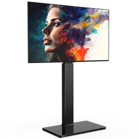 Ftt107501mb Fitueyes Swivel Floor Tv Stand With Mount For 37-75 Lcd Led Flat/curved Tvs Black