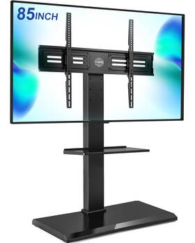 Ftt208001mb Fitueyes Floor Tv Stand Iron Base With Swivel Mount For 50-85 Inch Large Lcd/led Tvs A