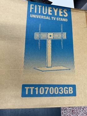 Tt107003gb Fitueyes Universal Swivel Tv Stand With Mount For 50 Inch -80 Screens