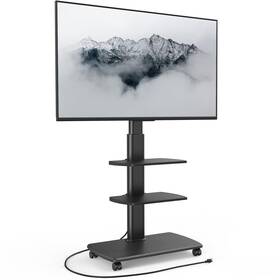 Tt306506gb-us Fitueyes Rolling Tv Stand With Power Outlets Swivel Portable For 32-70 Inch