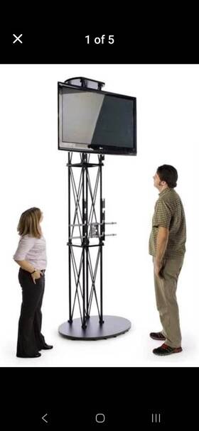 19721 Fixturedisplays 10 Feet Tall Portable Tv Stand 2 Mounts Screens Monitors Up To 60 Inch Truss