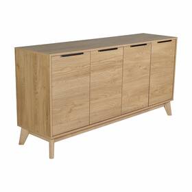 Em0372ltnat Flash Furniture Hatfield 4 Door Storage Tv Stand Screens Up To 64 Inch Light Natural