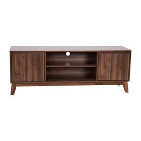 Emtv1500wal Flash Furniture Hatfield Wood Tv Stand Walnut Screens Up To 64 Inch