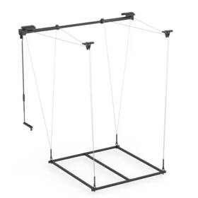 Fleximounts 445022942991 Adjustable Steel Overhead Garage Storage Rack 48x48in Lift Series 15-79in H Bla