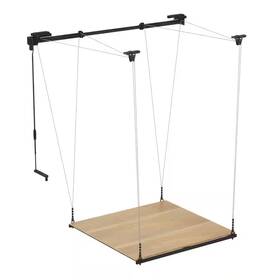 Fleximounts 445053183158 Lift Series 48 Inch W X D 15-79 H Black Ceiling Mounted Overhead Gar