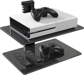 Floating Av Shelf Double Wall Mount Tv Holds Up To 17.6lbs Dvd Dvr Com