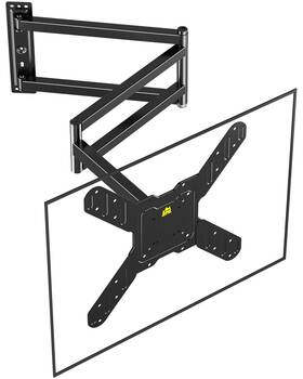 Hy9275-b Forging Mount Corner Tv Wall For Most 26-65 Inch Flat Curved Tvs 32.3 Full Moti