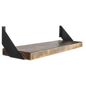 Foyo 762988836094 Iron 8 Inch Shelf Brackets Flat Angle Curved Black X