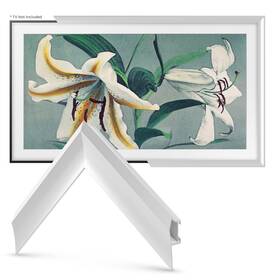 Frm-al-pr-wht-50 Frame My Tv Deco Frames Alloy Prismatic - Pure White Bezel Compatible Only With Samsun