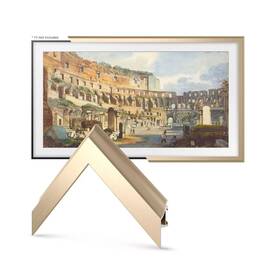 Frm-al-sc-gld-55 Frame My Tv New Deco Frames Alloy Scoop - Pale Gold Bezel Samsung The