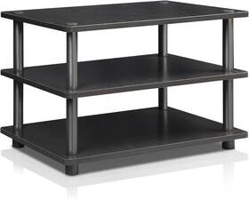 15094 Furinno Turn-n-tube Easy Assembly 3-tier Corner Tv Stand 4 Tier Black/black