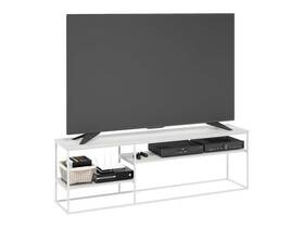 Furinno 840308812444 Moretti Tv Stand White Solid White/white 70 Inch Metal Frame