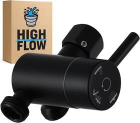 0304 G-promise Solid Metal High-flow Shower Diverter Standard Size Matte Black