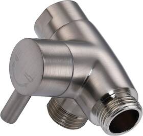 G-promise 631089411250 Solid Metal Shower Arm Diverter For Hand Held Brushed Nickel