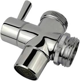 G-sunny 631089411663 Sink To Garden Hose Diverter All Brass Adapter Valve G1/2 3/4 Inch Chrome