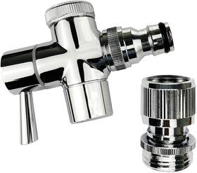 G-sunny 631089411830 Brass Faucet Diverter Valve With Quick Connection Chrome