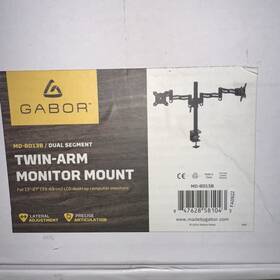 Md-bd13b Gabor Dual-monitor Desktop Mount With Articulating Arms Black