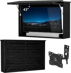 Gdlf 850052968519 Outdoor Tv Enclosure 43-inch Solid Wood Weatherproof Cover