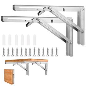 Lqbzj-001 Gearmatte Folding Shelf 10inch 12 Inch 2 Packs With 4pcs M6 X 60mm Bolts Nuts Kit