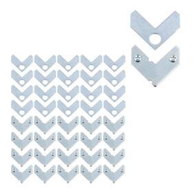 Geesatis Zy03191270 20pcs L-shaped Corner Brace Plate 35 X 13 Mm Metal Picture Silver