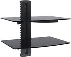 Glass Strengthened Black Shelf Tempered Tv Wali 2x Floating Accessories