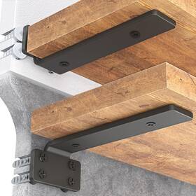 Gv-sb6in6pb Goovilla Shelf Bracket Heavy Duty Floating Brackets 6 Inch Black
