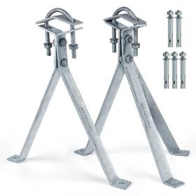 2-leg Gounengnail 3-leg 14 Inch Heavyduty Antenna Wall Mountwindproof Stand Off Mast Mount Clamps1