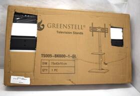 Ts005-bk600-1-gl Greensteel Tv Stand With Power Outlet And Av Shelf Universal Floor