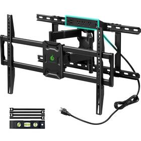 Greenstell 810142983495 Tv Mount With Power Outlet Full Motion Wall For 47 Inch -84 Tvs Swivel T
