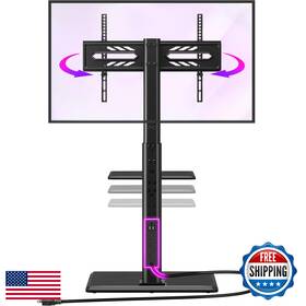 B0bhw2v9mb Greenstell Tv Stand With Power Outlet And Av Shelf For 32-75 Inch Tvs Swivel 110 Lb Ma