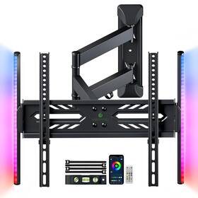 Hq-dshzj005-02 Greenstell Tv Wall Mount With Led Lights Full Motion For 26-65 Inch