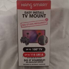 Tv-2000 Hang Smart No Studs Required Wall Mount Black For 100 Inch Tv 115 Lbs