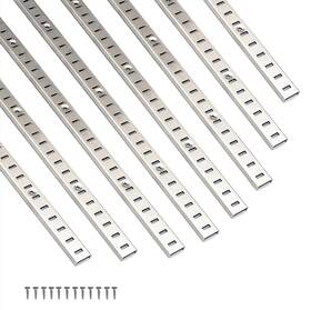 Hardow 717352700037 Adjustable Shelf Bracket 40 Inch 8 Pack Silver Silver-40inch Hardow 717352700037 Adjustable Shelf Bracket 40 Inch 8 Pack Silver Silver-40inch