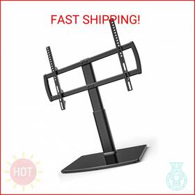 Ht03b-002 Hemudu Universal Tabletop Tv Stand With Wall Mount For 32 To 70 Inch 4 Level Height Adj